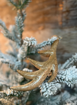 Small Antler Ornament 6x3in