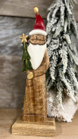 Small Santa With Tree 12x3in