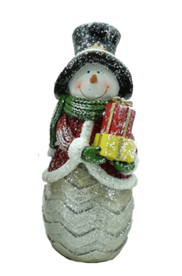 Snowman Red Hat Gifts of Resin 8.25in