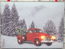 Forest Truck w/ 2 LED Lights 6inx8in