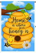 Honey Hive Garden Flag 12in by 18in