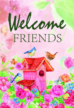 Springtime Welcome Garden Flag 12in by 18in