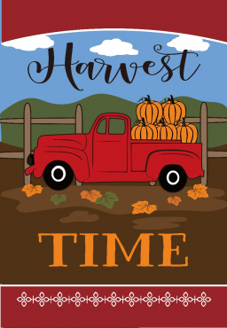 Harvest Truck House Flag 28in by 40in