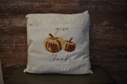 Give Thanks Fall Pillow 20x20in