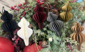 Multi Colored Paper Sconce Ornament Set