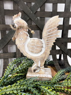 Wooden Rooster 5.5x7.5in