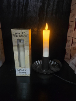Cream Electric Moving Flame LED Candle 5.5in