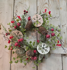 Frosted Snowflake 6.5in Candle Ring