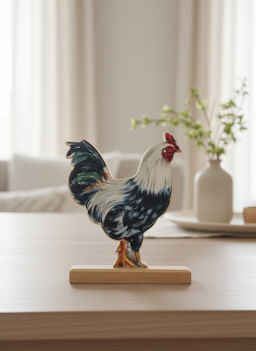 Old Farm Rooster 7x8in