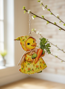 Daisy Duck Metal Ornament 4x4in