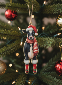 Bexley the CowMetal Ornament 2x5in