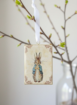 Peter Rabbit Metal Tag Ornament 3x5in