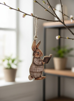 Reader Rabbit Metal Ornament 2x5in
