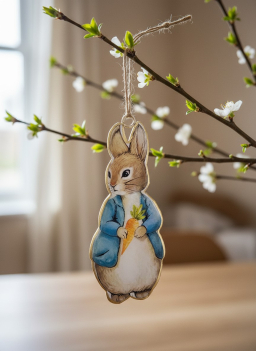 Winnie Bunny Metal Ornament 2x5in