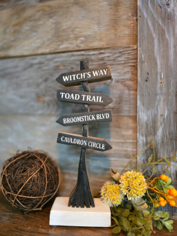 Broom Stick Sign 4x10.75in
