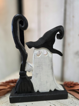 Ghost With Broom 8x11in