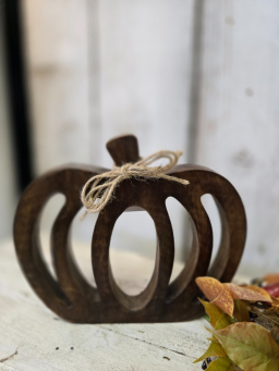 Carved Natural Pumpkin 7x8in