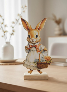 Rosie Metal Rabbit 4x8in