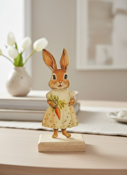 Hazel Wren Metal Bunny 3x6in