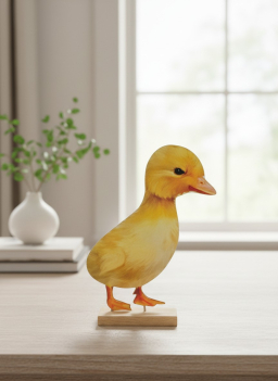 Large Quacker the Metal Duck on Base 7x10in