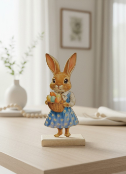 Lily Metal Rabbit on Base 4x8in