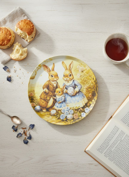 The Hare Family Plate  10x10in