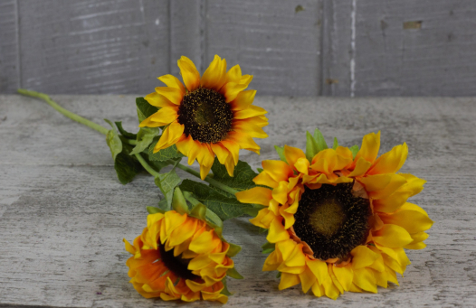 2Heads 1Bud Sunflower Spray