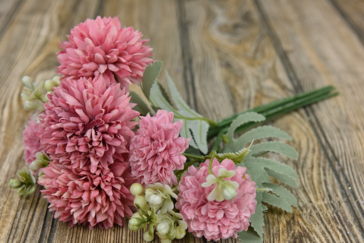 Pink Chrysanthemum Ball Pick 12in