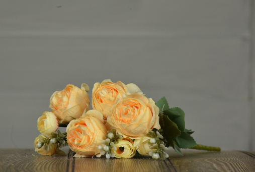 Cream Rose Bouquet 12in