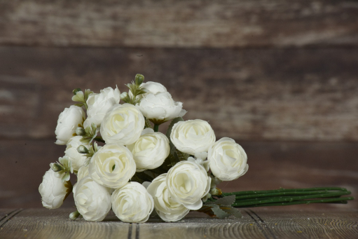 White Ranuculus Pick 13in