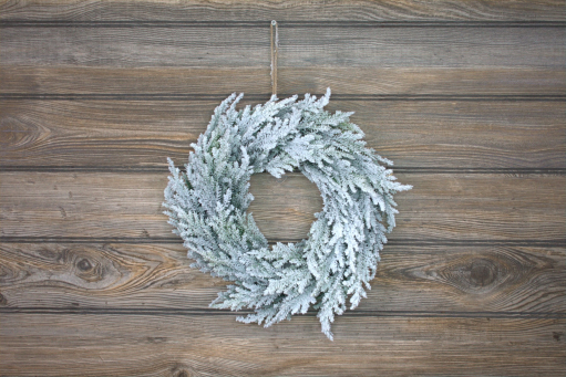 Frosted Cedar Berry 12in Wreath