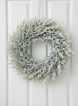 Snowy Pine 12in Wreath