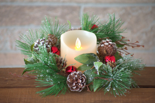 Holiday Bells 6.5in Candle Ring