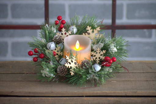 Sleigh Bells 4.5in Candle Ring