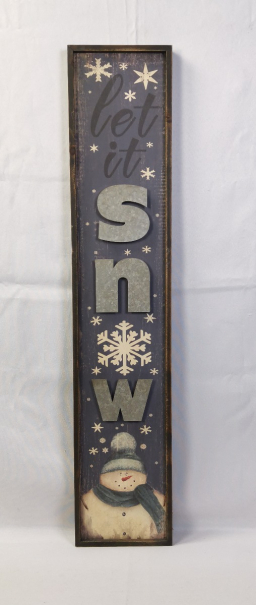 Let It Snow Metal Sign 40in