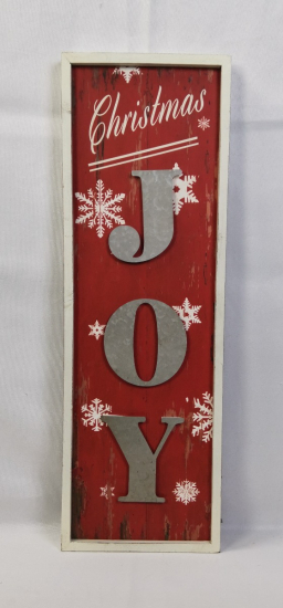 Christmas Joy Wooden Sign - Red 32in