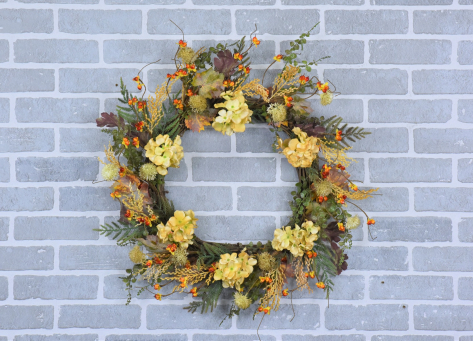 Autumn Hydrangea Wreath