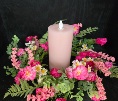 Pink Sunshine 6.5in Candle Ring