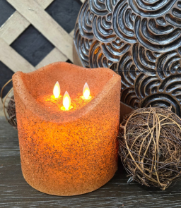 Grunge 10in Taper Realistic Flame Set of 2