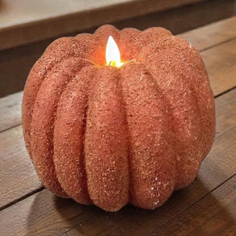 Chunky Moving Flame Grunge Pumpkin 6x5in