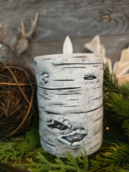 Birch 3x4in Moving Flame LED Candle