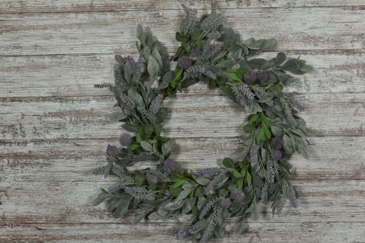 Lavendar Lambsear Wreath