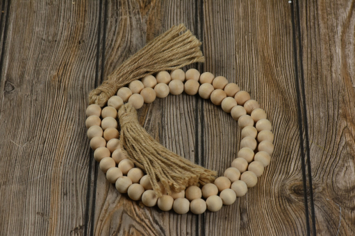 Natural Beaded Garland 60in