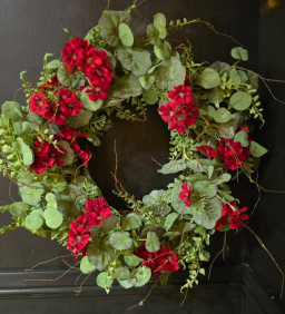 Scarlet Fern Wreath