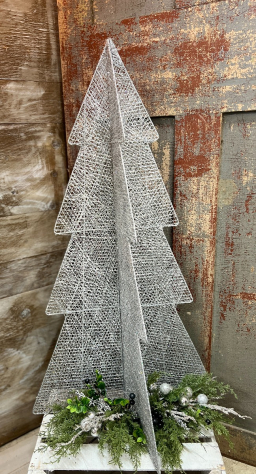 Silver Wire 3D tree 40in