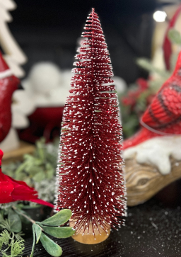 Red Bottle Brush Tree 12in