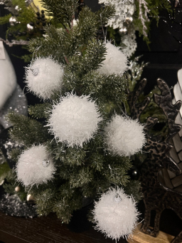 Small Snowball 2in Ornament Set 6
