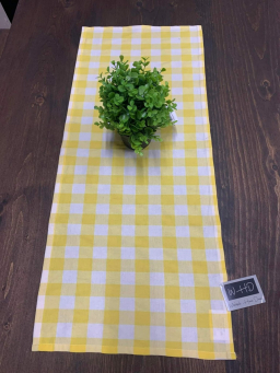 Yellow Check Runner 14x56in