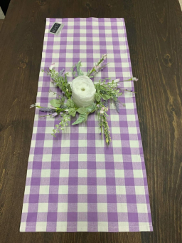 Purple Check Runner 14x56in