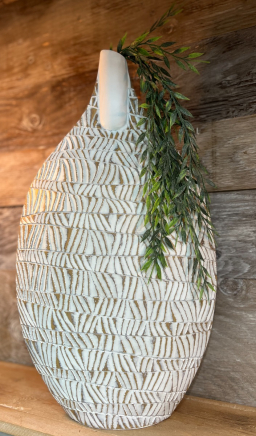 Flat Textured Vase 18in